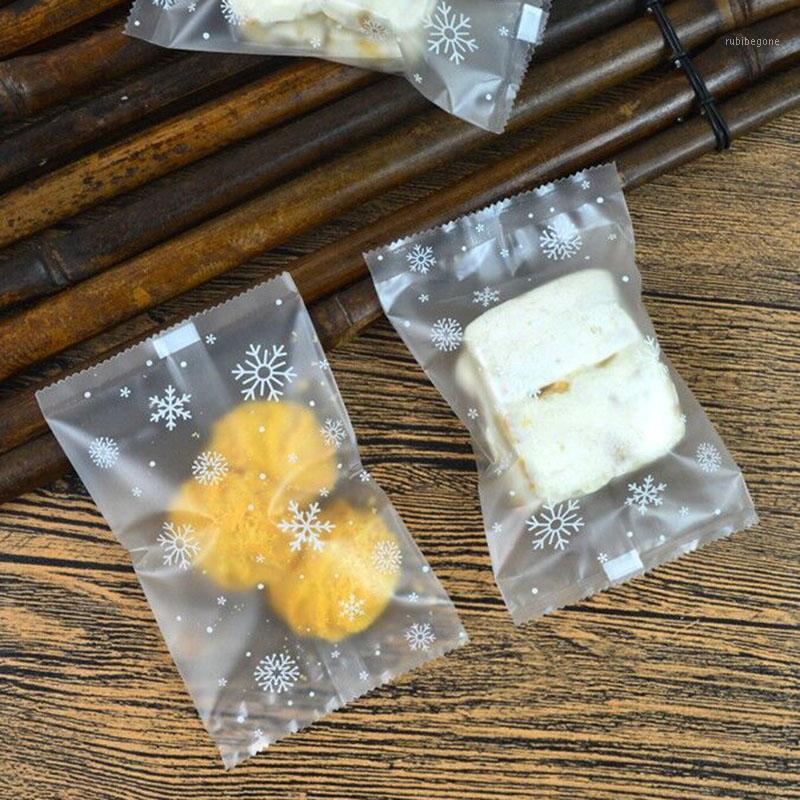 

100pcs/lot New Year Homemade Nougat Candy Sugar Gift Wrap Transparent Party Snowflake Crispy Pack Bag Falling Multiple Snowflake1
