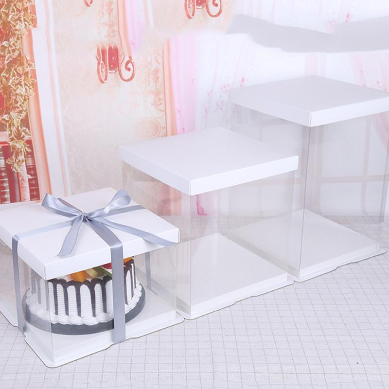 

Square Cake Box Clear Plastic Box Transparent Cake Packaging Organizer Wedding Birthday 8inch 10inch 12inch 14inch1