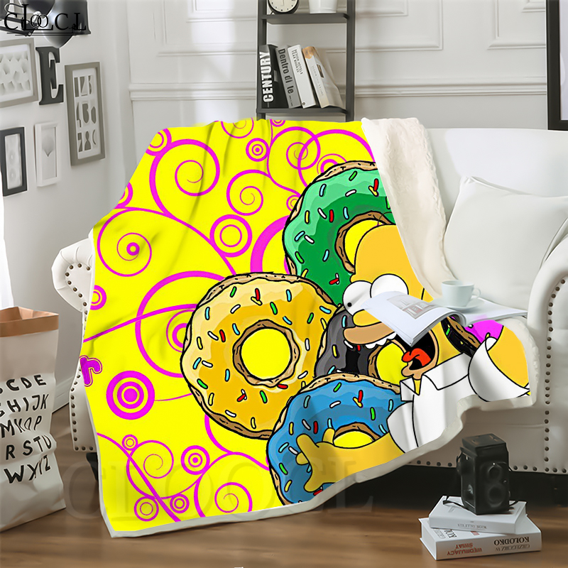 

CLOOCL New Cartoons The Simpsons 3D Print Harajuku Air Conditioning Blanket Sofa Teens Bedding Throw Blankets Plush Quilt