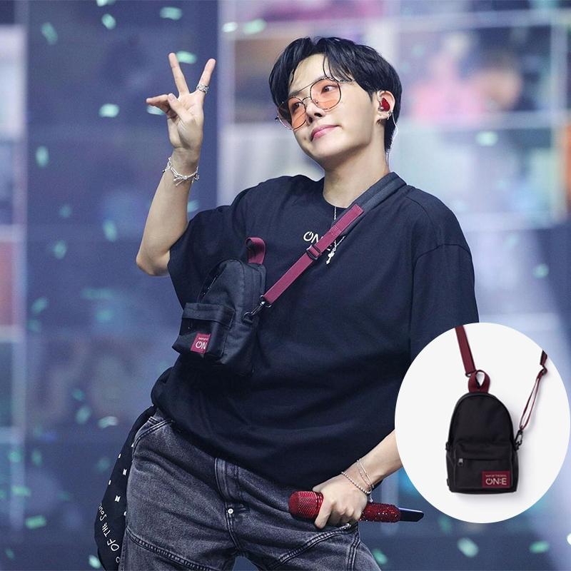 

KPOP Bangtan Boys MAPE OF THE SEOUL ONE Same Paragraph Messenger Bag Small Backpack Single Shoulder Mini Pouch, Sky blue
