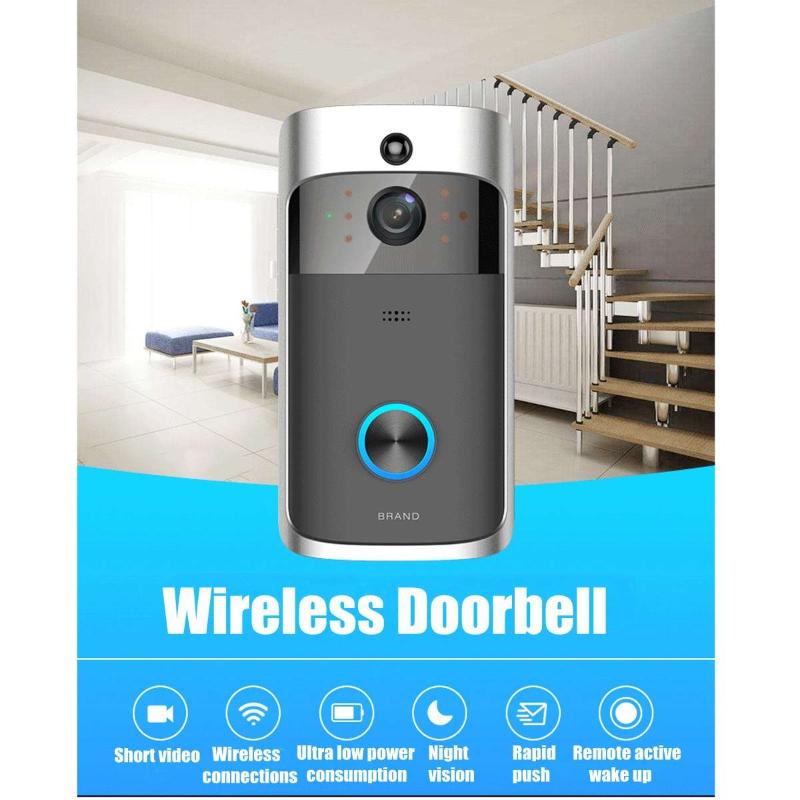 

Smart WiFi Video Doorbell Camera Visual Intercom with Chime Night vision IP Door Bell Wireless Home Security Camera