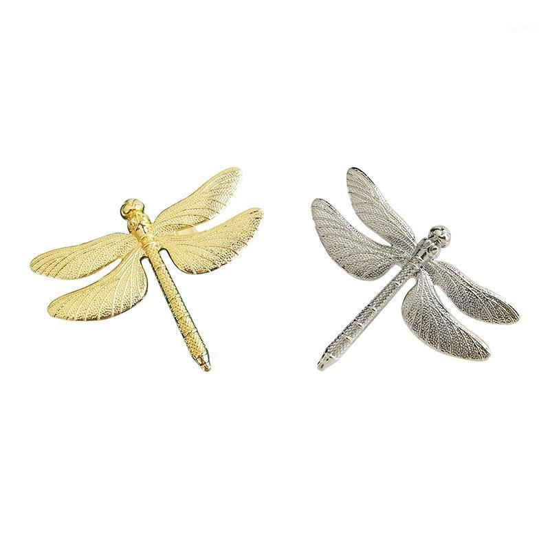 

2021 6PCS Dragonfly Napkin Ring DIY Hotel Wedding Banquet Table Display Metal Napkin Buckle Christmas Decoration1
