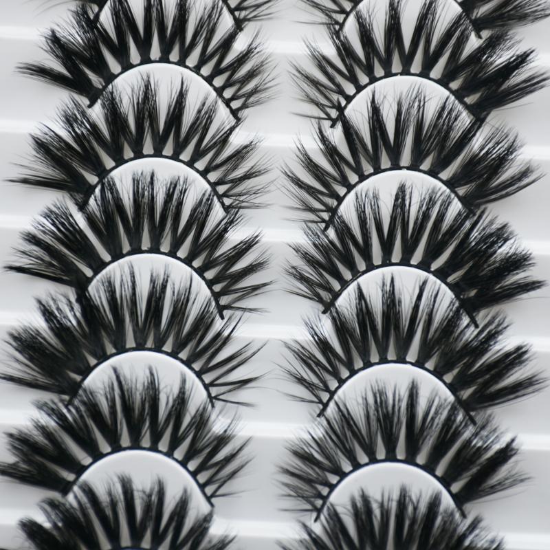 

8 Pairs 3D False Eyelashes Fake Lashes 10-25MM Natural Dramatic Mink Lashes Faux Mink Beauty Eyelashes Makeup Kit Tools