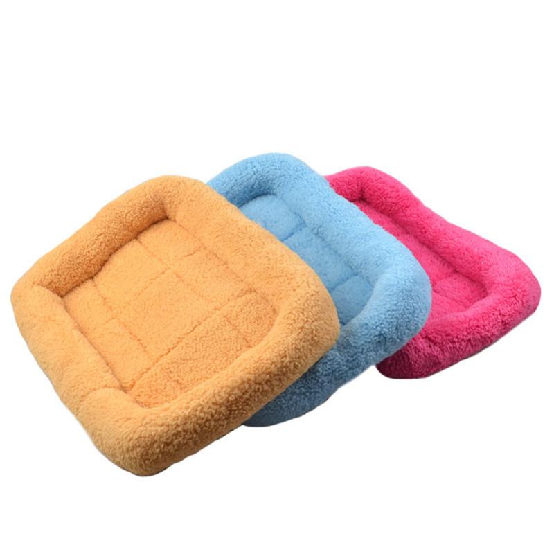 

Free Shipping Pet Dog Cat Products Warm Thichen Lamb Fluff Cotton Mats Goods, Blue