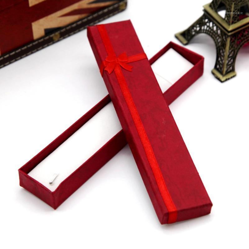 

1pc Cardboard Flannelette long necklace box jewelry wedding gifts box1
