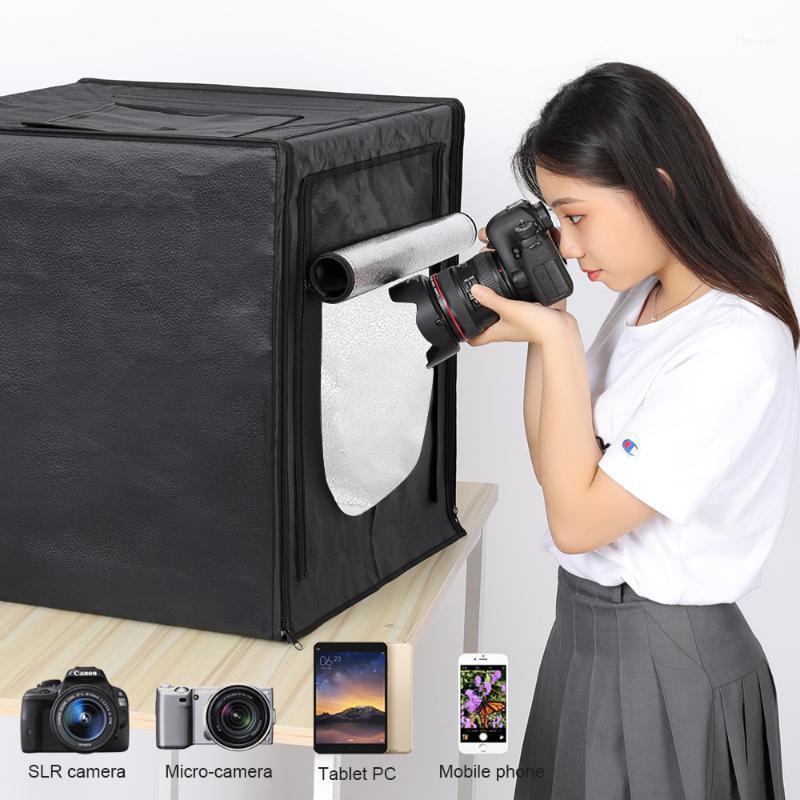 

Mini Photo Studio Lightbox Tabletop Shooting Tent 50 cm Soft Box 132 LED Photography Light Portable Folding Studio Kit Upgrade1