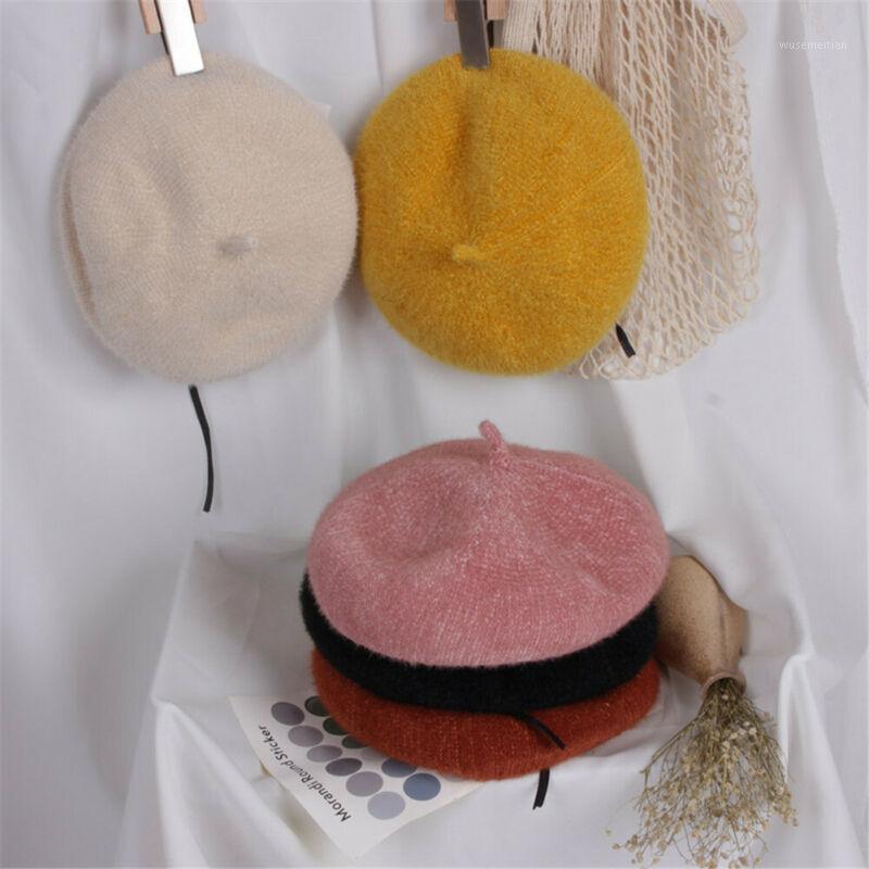 

Fashion Children Kid Hat Girls Solid Color Stylish Beret Autumn Winter Warm Plain Beanie Newsboy Cap1, Khaki