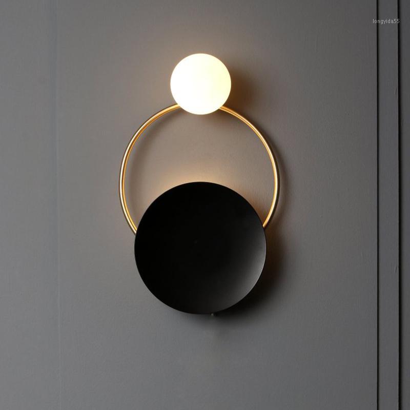 

Modern Indoor Golden Wall Sconce Lights Fixture Nordic Ring Bedside Lamps Luminaire Bedroom Living Room Lighting Hallway Decor1