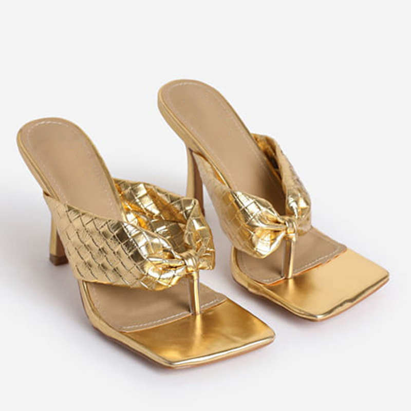 

Summer Ins 2021 Sexy Woman Stripper in High Heels Slides Mulas Glitter Designer Silver Flip Flops Party Shoes Fluc, Pure white