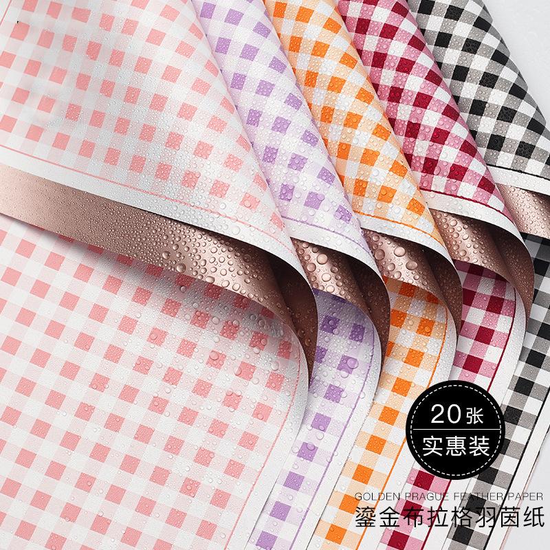 

Ins Hot Sale Double Sided Waffle 3D Embossing Flower Packaging Art Paper Waterproof Plastic Decorative Material 20 Sheets/Pack