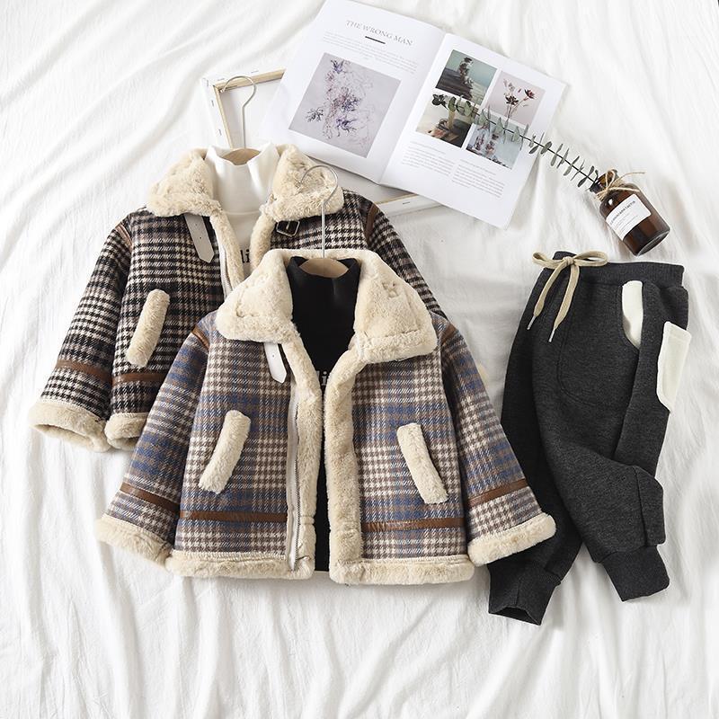 

Children's Winter Wear Velvet Jacket Boy's Air Top Thickened To Keep Warm Winter Coat for Kids Outerwear1, Navy blue