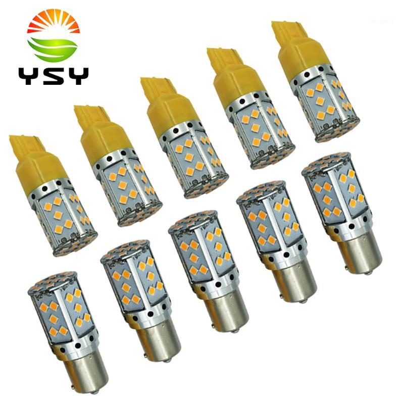 

YSY 10X 1156 PY21W BA15S BAU15S LED Bulbs 3030-35SMD Amber T20 7440 P21W Turn Backup Reverse Stop Signal Canbus Anti-Hyper Flash1, As pic