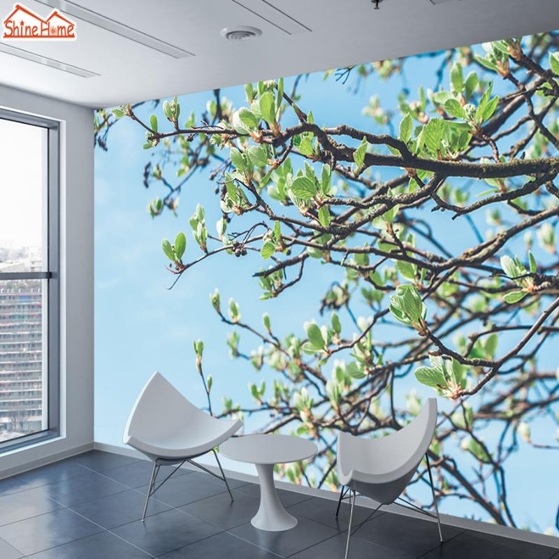 

Spring Tree 3 d Murals Photo Wallpaper for Walls in Rolls 3d on Wall Papers Home Decor Wallpapers for Living Room Bedroom Mural, Embossed material
