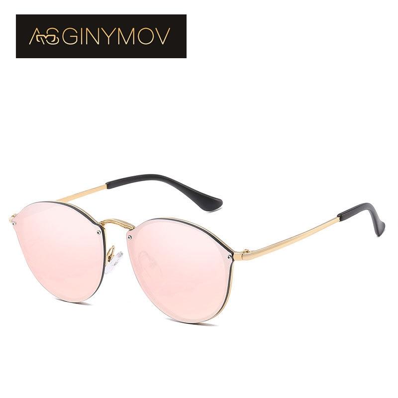

Sunglasses AS GINYMOV Vintage Round Metal Brand Designer Men Women Cat Eye Luxury Outdoor Mirror Shades UV400 Eyewear