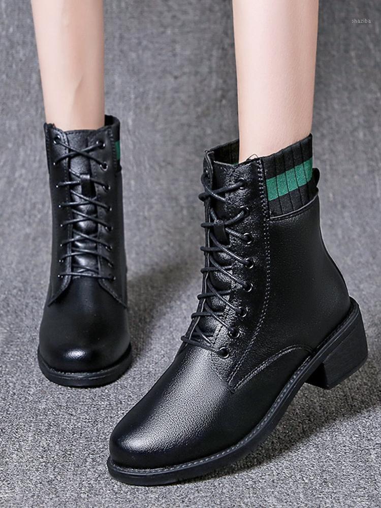 

Lady Boots Winter Shoes For Women Round Toe Luxury Designer Boots-Women 2020 Autumn Rock Rubber Fashion Mid Calf Mid-Calf1