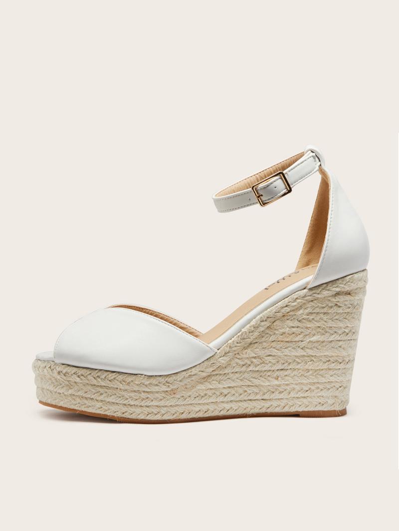 

women sandals shoes for women femmes sandales wedge shoes for viscozzy sandals with platform wedge espadrilles, White
