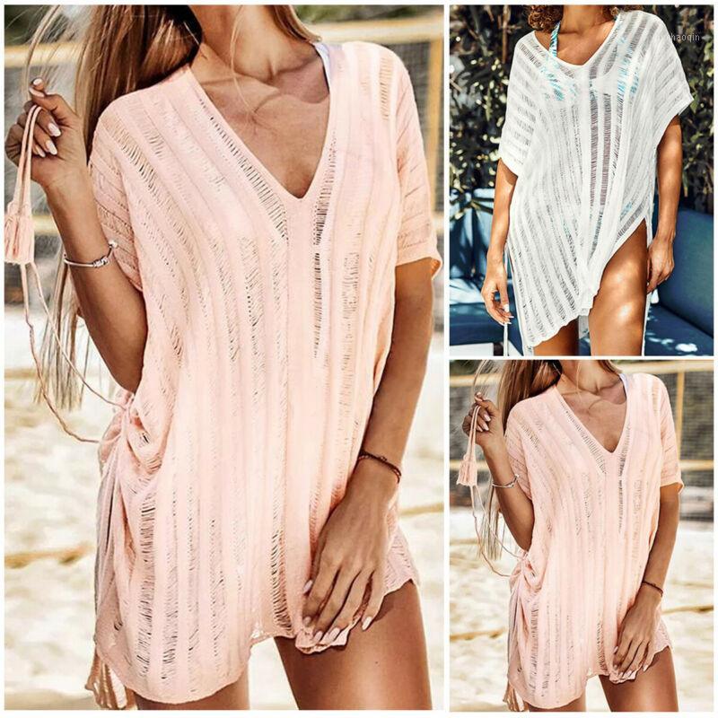 

Women Beachwear Swimwear Bikini Beach Wear Cover Up Hollow Ladies Summer Dress1