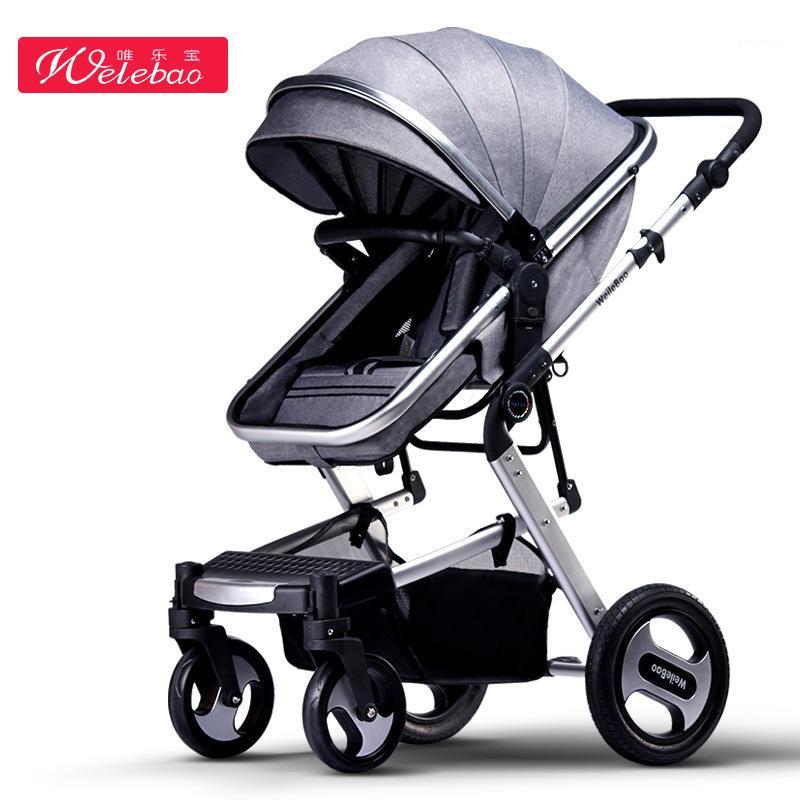 

739A High Landscape Baby Stroller Can Sit Four Wheel Absorber Folding Two-way Baby Child Stroller1