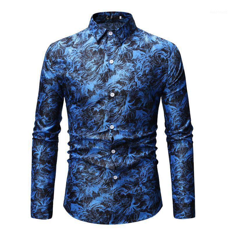 

Men Modern Long Sleeves Shirt Clothing Fashion Printed Shirt Tops K21