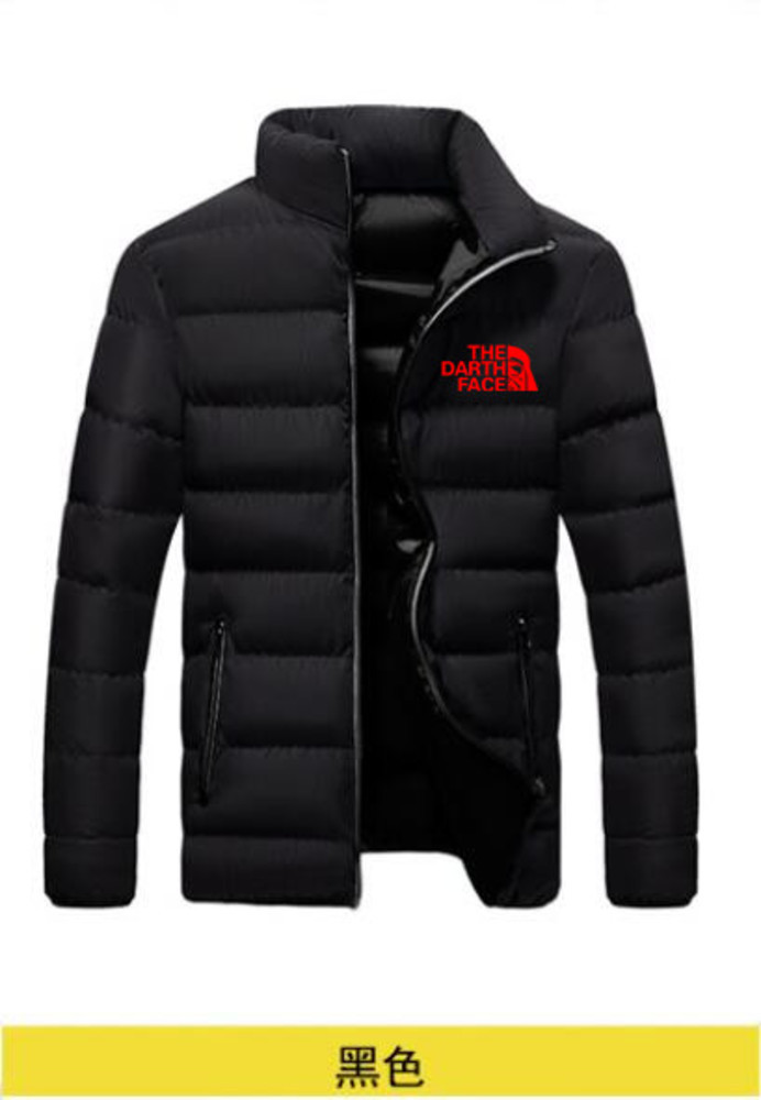 

Fall and winter for men casual stand collar thickened parka portable coat windproof down jacket 5XL, Orange b