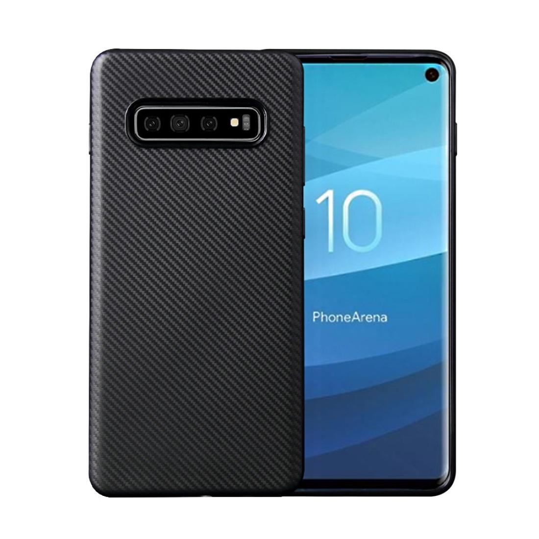 

For Samsung Galaxy S10 Carbon Fiber Texture Shockproof TPU Protective Case