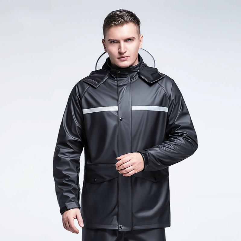 

Plastic Reflective Raincoat Men Waterproof 2020 Overall Raincoat Pants Motorcycle Hiking Outdoor Regenponcho Rain Gear QEA60YY