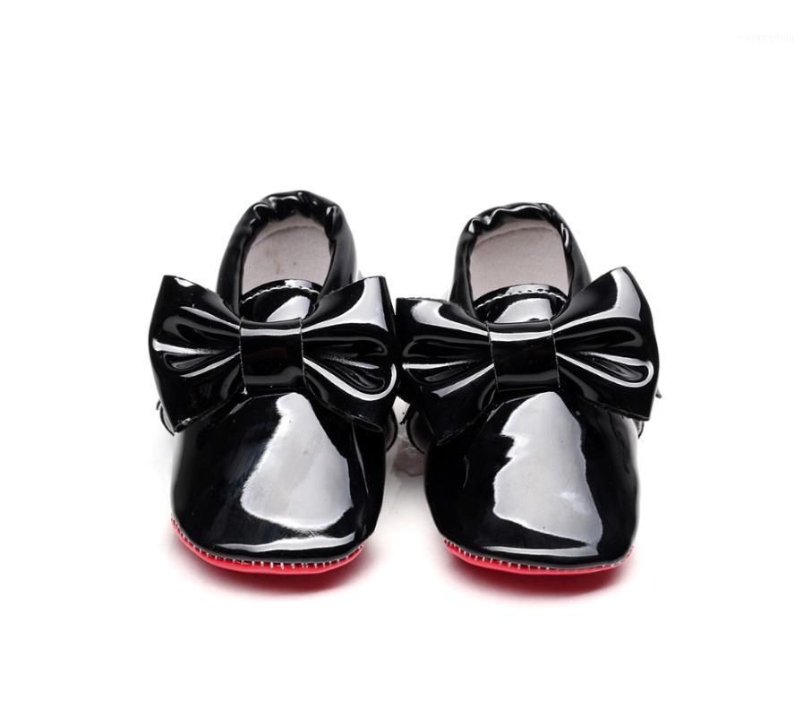 

Red Bottom Patent Leather Baby Shoes For Girls big bow Newborn Baby Girls Moccasins Infant first walker Crib Shoes -24M1, Mint red
