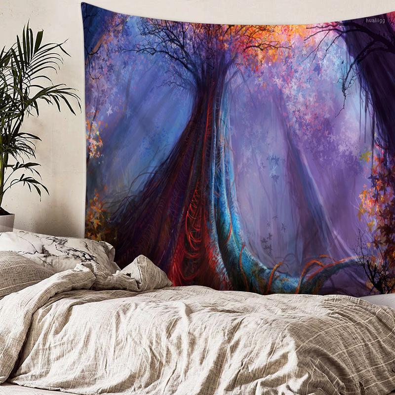 

Colorful Trees Wall Tapestry Style Tapestries Mandala Boho Hippie Wall Hanging for Living Room Modern High Quality Polyester1