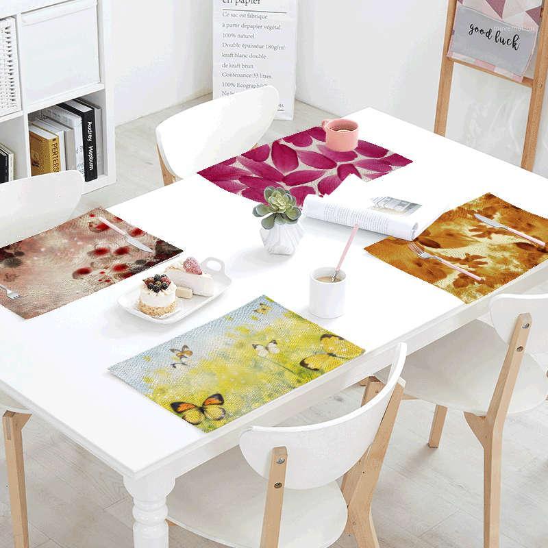 

Windy Catkin Napkin Placemat Place Mat Polyester Flower Butterfly Catkinst Servilletas Para Bodas Design Party Decoration1