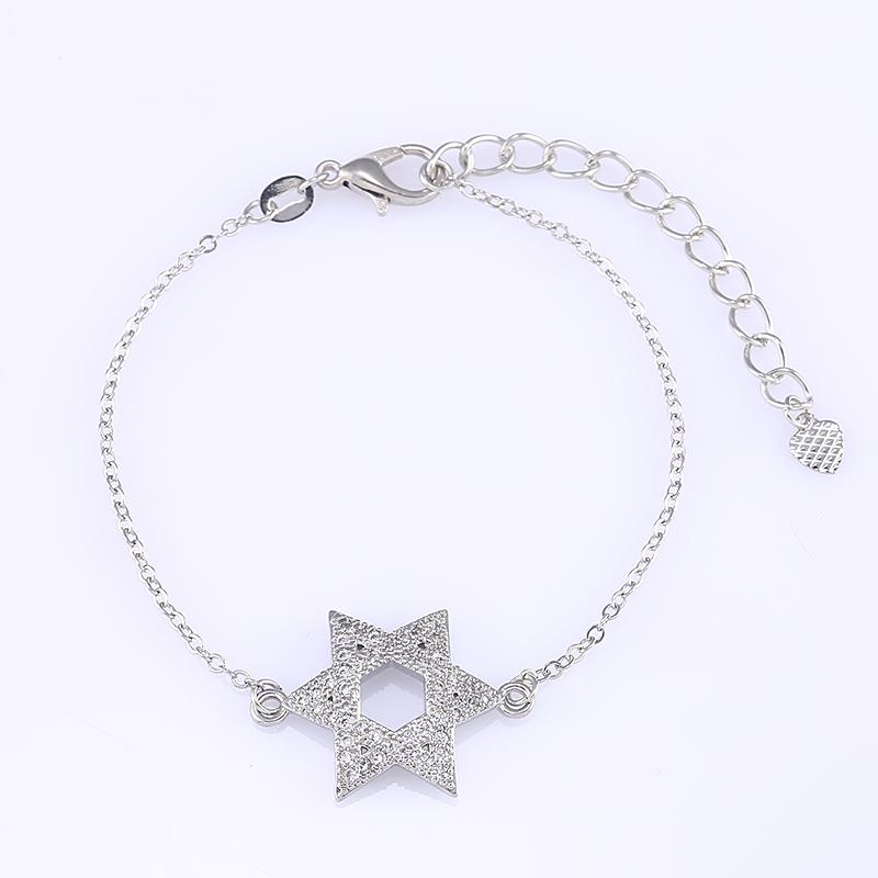 

Hot Trendy Jewelry Shining Zircon Star Bracelet Charms Diy Micro Pave Bead Bracelets Women Accessories Handmade Pulseras Mujer