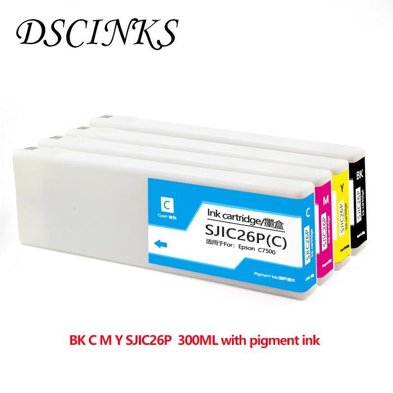 

C M Y Compatible Ink Cartridge With 300ML Pigment For ColorWorks C7500 Printer Chip1 Cartridges