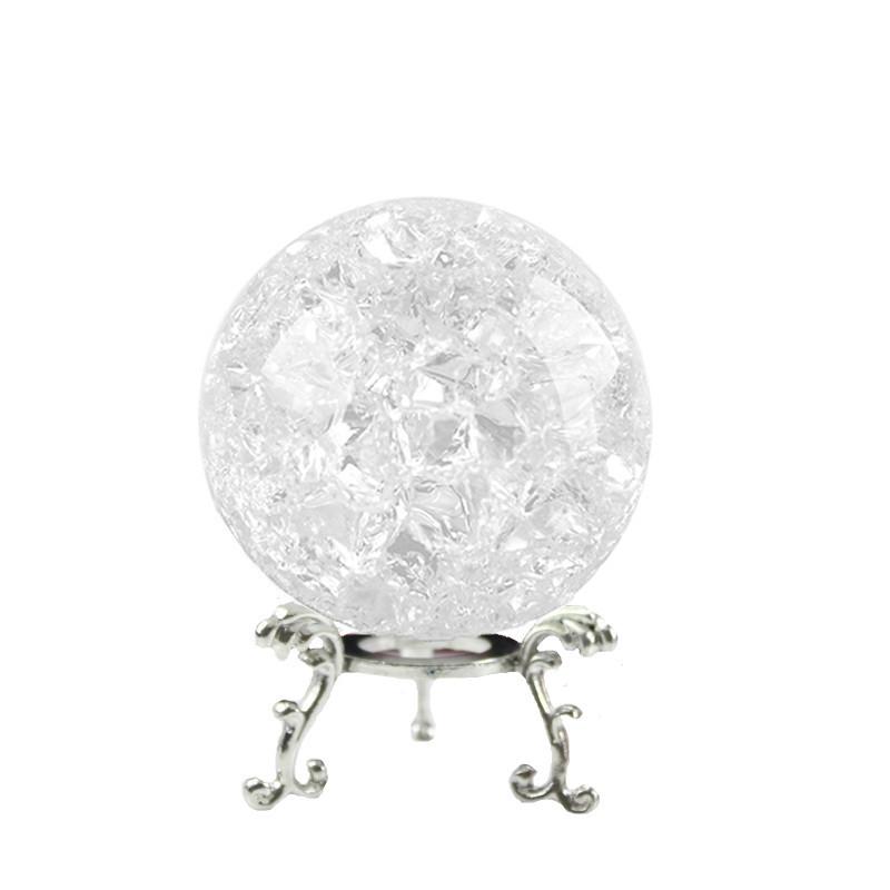 

Crystal Glass Ice Crack Ball Home Water Fountains Bonsai Glass Marbles Sphere Feng Shui Home Terrarium Decoration Accessory