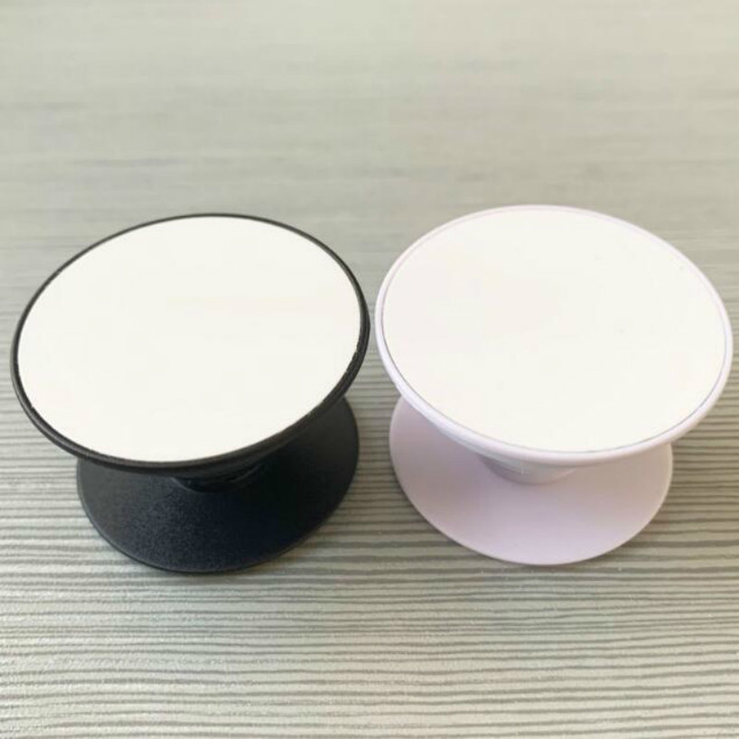

20pcs Sublimation Circle Cell Phones Holder with Groove Blank Aluminum Sublimation Insert for Custom Customized Grip Phone Stand Mount