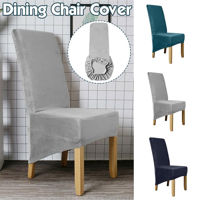 

Velvet Dining Chair Cover Spandex Elastic Chair Slipcover Case for Chairs Office Wedding Dining Room Cover Stretch