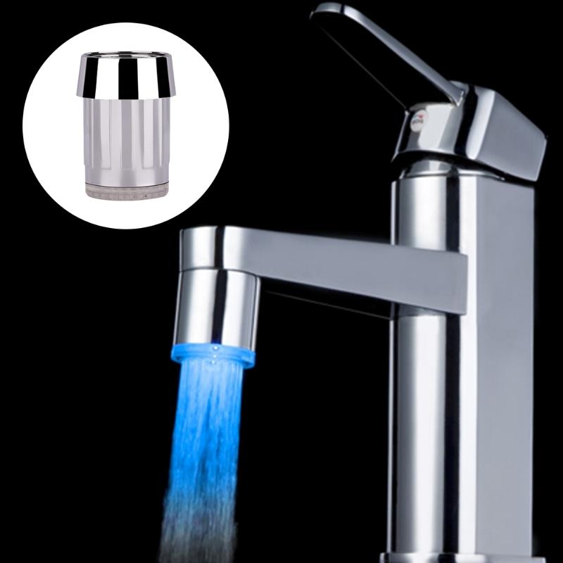

Light-Up LED Water Faucet Colorful Changing Waterfall Glow Nozzle Shower Head Water Tap Filter Kitchen Bathroom Accessories