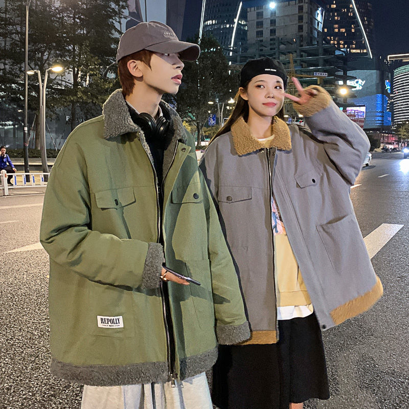 

2021 Thicken Zipper Couple Winter New Man Oversize Cargo Jackets Japanese Streetwear Woman Warm Clothing Mhqt, Armygreen