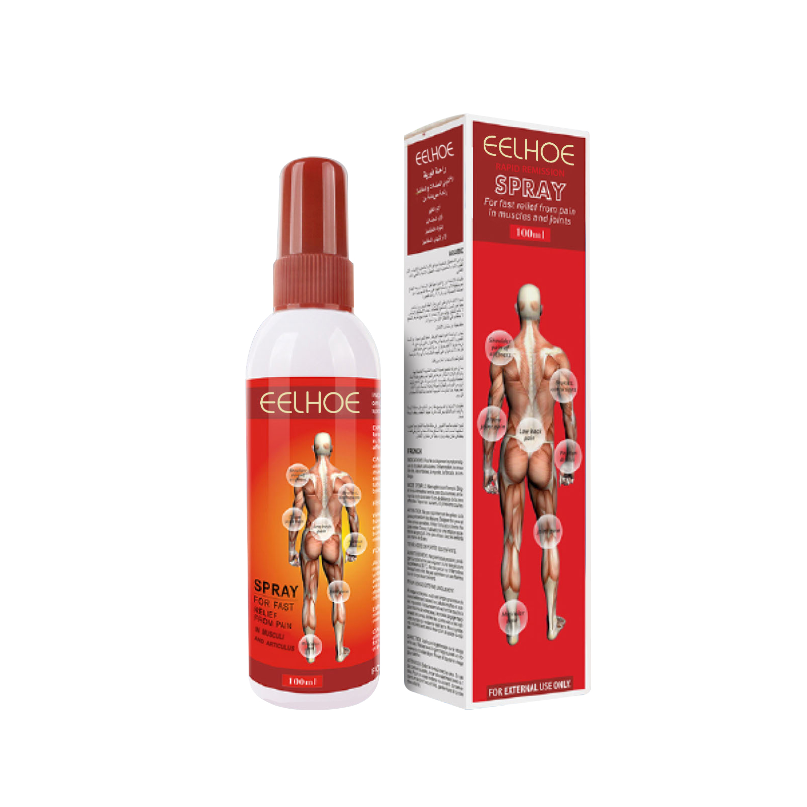 Free freight EELHOE Pain Relieving Spray patch Soothing Muscles Sprains Shoulder Neck Waist and Knee Joint Pain Relieving Spray-image-750824219