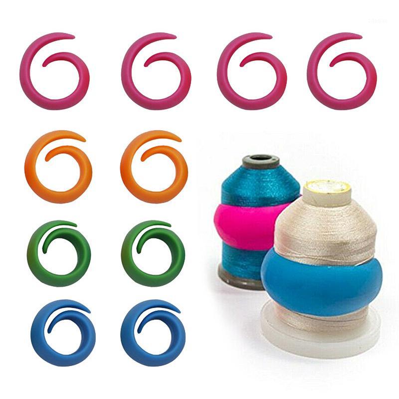 

12PCS/Set Random Color Bobbin Clamps Holders Thread Spool Huggers Keep Thread Spools From Unwinding Sewing Accessories1