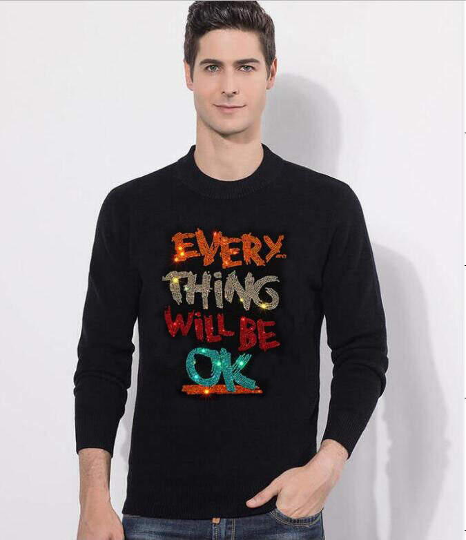 

Male Luxury Design Sweater Pullver Rhinestone Men's Clothing Thin Sweaters Hot Sale 2021 0b5a, The shown