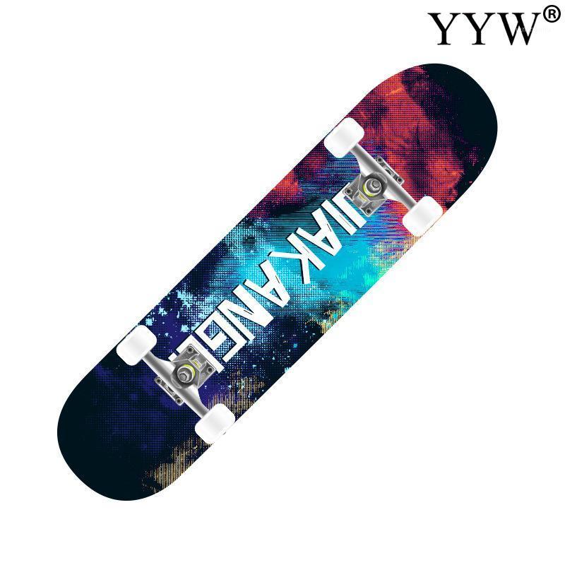 

80cm Skateboard Double Snubby Maple Skateboard Alloy Roller Board Skate Board Kids Adulst Scooter Longboard Pulley Wheel1
