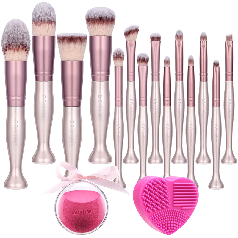 

BS-MALL makeup brush vertical high-quality synthetic foundation powder concealer eyeshadow makeup 14-piece makeup brush set, including makeu