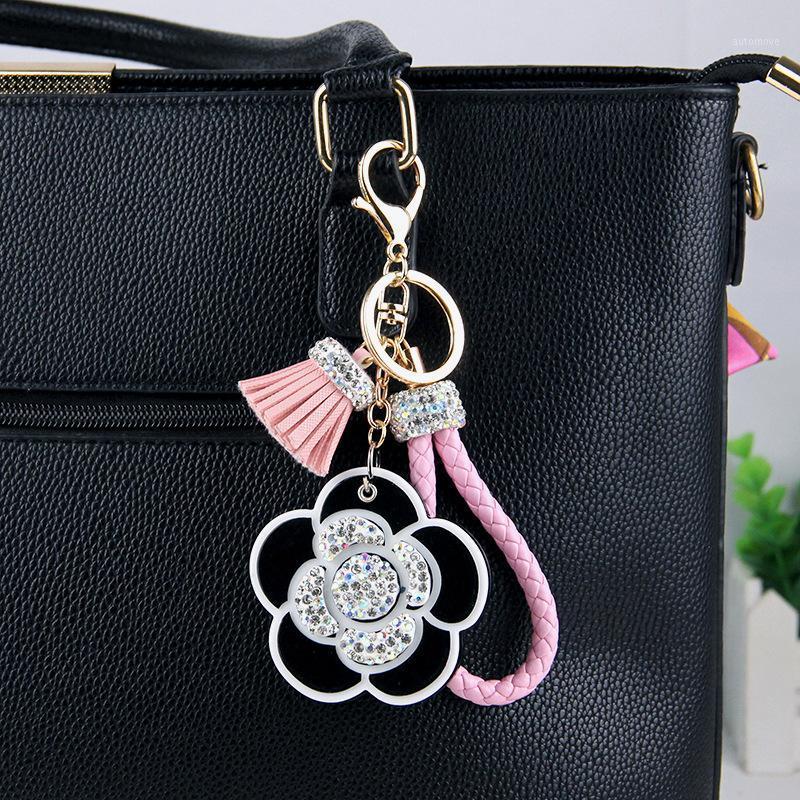 

2020 New Women Makeup Mirror with Mirror Key Ring Pendant Tassel Bag Pendant Creative Gift Keychain Porte Clef Charm1