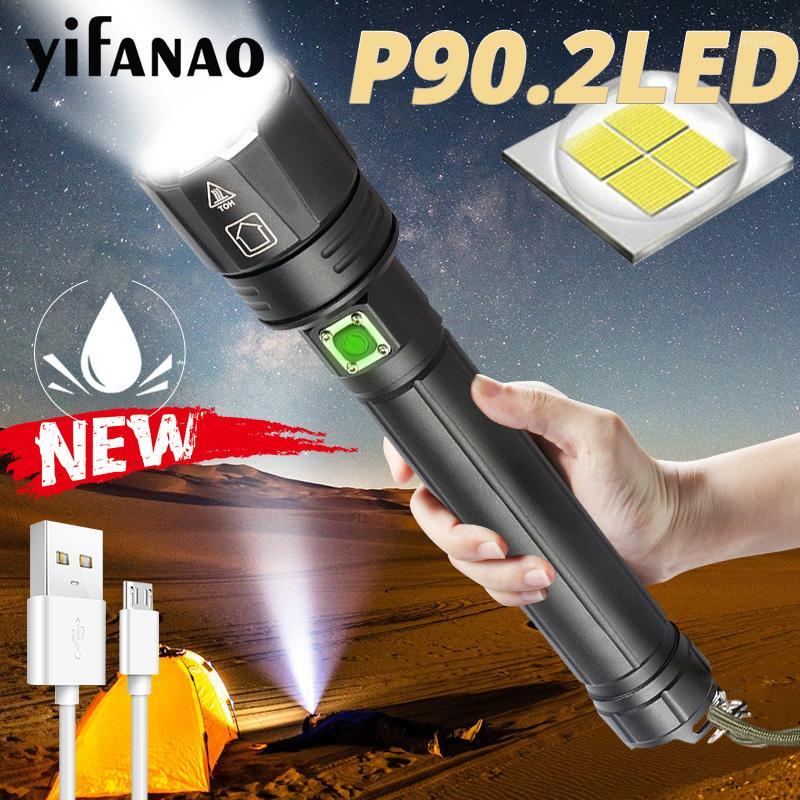 

Super Brightest XHP90 LED 26650 USB Rechargeable XHP70 XHP50 Tactical Light 18650 Zoom Camp Waterproof Torch 20201