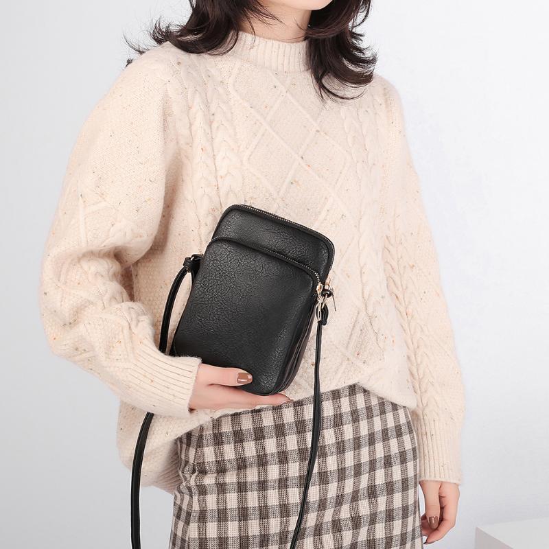 

Simply Crossbody Bags PU Leather Multi-layer Purses Messenger Bag Lady Travel Small Pouch Handbags for Women 2021, Silver