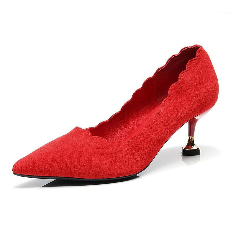 

New red wedding shoes pointed thin cat with stiletto high heel fashion single shoes cheongsam show women1, Black