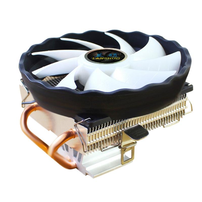 

LANSHUO 2 Copper Tube Downward Blowing Type 775AMD1155 Desktop Computer Radiator (212 Horizontal Tower 3 Lines Colorful Lights