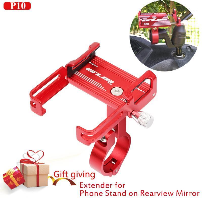 

Mobile Phone Holders Stands Bike bicycle motorcycle Mobile phone holder aluminium gubP10 Suitable rearview mirror Extender stand1, P10-red