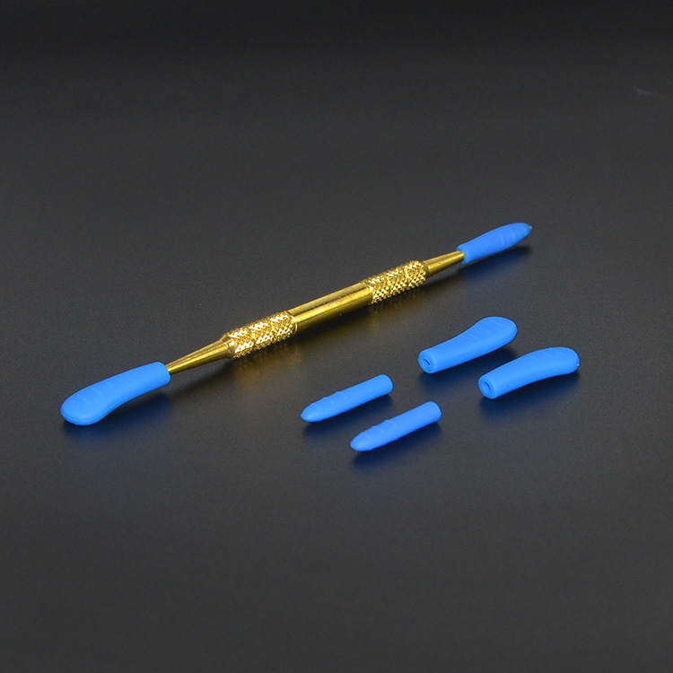 

wax dabber tools Silicone Tips stainless steel dab tool Rubber Sleeve Protective Cover titanium nail Skin for dry herb vaperizer