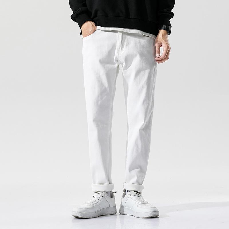 

Men Skinny Leg Loose Casual Jeans Trousers Male Streetwear Vintage Hip Hop Straight Denim Trouser Pant