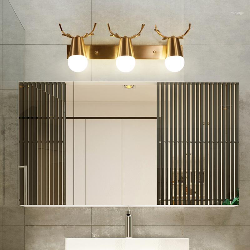 

Jmzm Antlers Copper Wall Lamp Bathroom Washing Mirror American Simple Dressing Table Mirror Front Lamp Bathroom Wall1